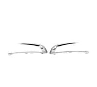 Pour Peugeot Pour 2008 2014-2018 Voiture Avant Antibrouillard Couverture Coque Gril Diurne Lampe Cadre Garniture Auto Accessoires Calandre Avant Voiture(Argent,Left and Right)