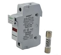 Pour photovoltaïque solaire fusible 10 x 38 mm 1000 V CC avec support LED, protection fusible pour cordes photovoltaïques, courant nominal 1 A 32 A, conforme à la norme IEC 60269 6 (15 A)