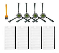 pour Pièces de rechange compatibles avec aspirateur robot Lefant U180, M210 Pro, M201 L3, comprend 4 brosses latérales, 4 filtres, 1 brosse de nettoyage