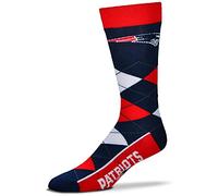 Pour Pieds nus NFL New England Patriots 505-7 Argyle Crew Chaussettes - Large