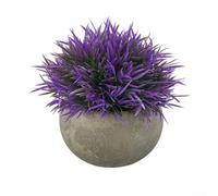 Pour plantes artificielles miniatures pour la maison et le bureau, arbustes artificiels en plastique conçus à des fins décoratives avec matériau PE (violet)