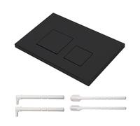 Pour plaque de commande Geberit Sigma 01 Sigma 20 Sigma 30, plaque de commande en plastique pour réservoir de chasse d'eau à 2 débits, double plaque d'actionnement, 24,5 cm x 16,5 cm (noir mat)