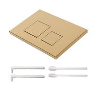 Pour plaque de commande Geberit Sigma 01 Sigma 20 Sigma 30, plaque de commande en plastique pour réservoir de chasse d'eau à 2 débits, double plaque d'actionnement, 24,5 cm x 16,5 cm (doré brillant)