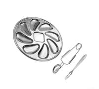 pour plateau à Huîtres 26cm avec Fourchette et Ouvre pour plateau