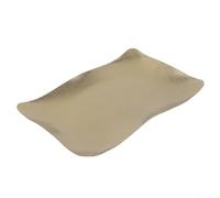 pour plateau pour service Acier Inoxydable 24cm Micro-ondable(28*19cm Gold) | Acier inoxydable, motif ondulé, pour surface anti-dérapant, 27x18cm, pour idéal restaurant
