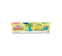 Pour Play-Doh - Lot De 4 Pots De Pate A Modeler 224 G - Couleurs Jaune, Rouge, Vert, Bleu - Set Loisirs Créatif Enfant + 1 Carte