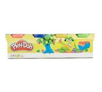 Pour play-doh - lot de 4 pots de pate a modeler 224 g - couleurs jaune rouge vert bleu - set loisirs créatif enfant + 1 carte