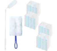 pour Plumeau Swiffer Poussiere Recharge Kit,pour Swiffer Duster Recharge,avec 1 Poignée Plumeau Long et 1Poignée Plumeau Court,pour Le Bureau,De l'école, Domicile Retient la Poussière (22 Pièces)