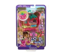 pour Polly Pocket - Coffret Maison Ourson Fraise avec Jardin - Pique Nique, Aventures Surprises - Set Mini Figurines + 1 Carte Animaux
