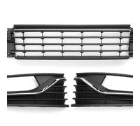 Pour Polo 6r 2014 2015 2016 2017 6R0853677A9B9 Calandre Phare Antibrouillard Voiture Pare-chocs Avant Grille Inférieure Droite + Center + Ensemble Grilles Radiateur Pare-chocs Voiture
