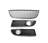 Pour Polo MK4 9N3 2005-2009 Facelift Grille Centrale Inférieure Avant Cache D'aération Pour Antibrouillard 6Q0853677B Calandre Avant Double Barre(1 jeu)