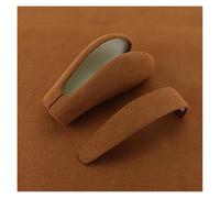 Pour Porsche Cayenne 2004 2005 2006 2007 2008 2009 Pommeau De Levier De Vitesse En Daim Housse De Protection Cadre Accessoires De Décoration Poignée Changement Vitesse(Brown)