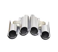 Pour Porsche Pour Panamera 2014 2015 2016 1 Paire Tuyau D'échappement Voiture Embouts De Silencieux Buse Système(Silver B)