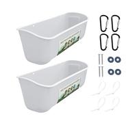 Pour poulets, 2 pièces, sans gaspillage, abreuvoir pour canards et chèvres, récipient d'alimentation pour bétail avec clips pour canards, cerfs et moutons