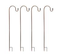 Pour Pour, 4 Pièces De Bergers En Acier Résistant à la Rouille, Pour Brun - Porte Pour Lumière Solaire Appenné, Lanternes, Ba