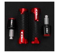Pour Pour CB650F 2014-2016 7/8'' Poignées De Moto Caps/Poignées De Guidon CNC 22MM Universal Street Racing Moto Racing Grips Pièces(Red)