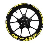 Pour Pour Mt03 Pour MT 03 Pour Mt-03 Ensemble Décoration Décalcomanie Moyeu 17 Pouces Autocollant Jante Cadre Roue Réfléchissant Et Étanche(A1)