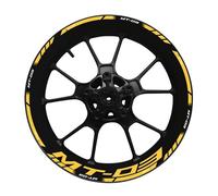 Pour Pour Mt03 Pour MT 03 Pour Mt-03 Ensemble Décoration Décalcomanie Moyeu 17 Pouces Autocollant Jante Cadre Roue Réfléchissant Et Étanche(13)