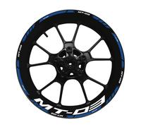 Pour Pour Mt03 Pour MT 03 Pour Mt-03 Ensemble Décoration Décalcomanie Moyeu 17 Pouces Autocollant Jante Cadre Roue Réfléchissant Et Étanche(4)