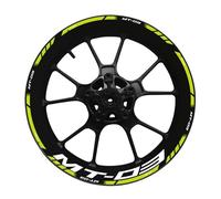 Pour Pour Mt03 Pour MT 03 Pour Mt-03 Ensemble Décoration Décalcomanie Moyeu 17 Pouces Autocollant Jante Cadre Roue Réfléchissant Et Étanche(9)