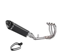 Pour Pour Ninja ZX4R ZX4RR 2022 2023 Tuyau Intermédiaire Avant Modifié Silencieux En Fibre Carbone Système D'échappement Complet Pour Moto(TYPE-A)