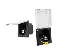 Pour prise CEE robuste en plastique ABS pour camping et extérieur | Protection IP44, 16 A 230 V, ABS résistant aux intempéries, joint en mousse, couvercle rabattable contre les éclaboussures