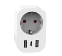 pour prise pour tuya 16A Contrôle Vocal pour alexa Google pour | Contrôle total via app, compatible pour alexa/Google, ports USB intégrés, minuterie précise, pour idéal maison connectée