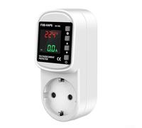 pour Prise Protecteur Tension Courant Écran Double LCD pour | pour affichage double écran, surveillance voltage et courant, coupure auto, 16A pour max, pour frigo et TV