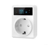 pour prise WiFi Compatible pour alexa Google Home Commande Vocale | Sonde externe précise, plage -30 à 110°C, régulation auto, pour chauffage et climatisation, économie énergie