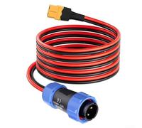 Pour prise XT60 vers câble d'aviation, étanche IP68 avec verrouillage rotatif, cuivre sans oxygène pour BLUETTI AC200MAX AC200P AC300/AC500 EP500 Pro Station d'alimentation portable et générateur