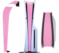 pour PS5 Slim Console Middle Skin, (2023) PS5 Slim Disc/Digital Edition Universal Host Middle Strip, Console Center Part Protection Strip Film Sticker Résistant aux Rayures (Rose)