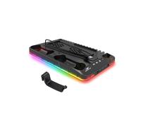 Pour PS5 Station de Charge, Support Vertical, Ventilateur de Refroidissement pour PS5 Console, Chargeur à Double Contrôleur, Accessoires de Jeu