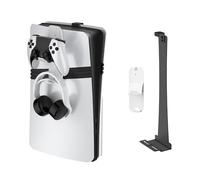 Pour PS5Pro/Slim Console Wall Mount + Storage Hook Set P5 Console Universal Holder Wall Mount Gaming Stand (Blanc)