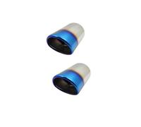Pour Q5 V70 Tail Throat Auto Accessories Stainless Steel Muffler Car Exhaust System Pipe Tip 2pcs(2pcs Bluing)