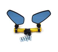 Pour R1200R R1200GS F800GS G310R F650GS F700GS F800R HP2 Rétroviseur De Moto Universel Bleu Miroir Convexe Anti-éblouissant(Or)