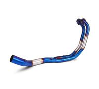 Pour R25 Pour MT25 Pour MT03 2015-2026 Silencieux éChappement | Kit Collecteur Tuyau D'échappement Moto Adapté Au Tube Collecteurs Course Sportive(Bleu)