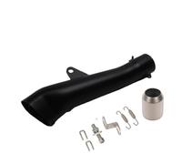 Pour R3 Pour Z900 Pour CB650R Moto Échappement 51mm Entrée Universel Moto Silencieux Silencieux Tuyau Motocross Course Silencieux d'échappement(Noir)