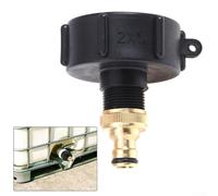 Pour raccord de réservoir IBC avec bouchon fileté S60X6 60 mm, connecteur femelle de 60 mm, adaptateur de sortie en laiton de 1,9 cm pour conteneurs IBC et réservoirs d'eau