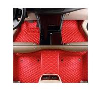 pour Range Rover pour Evoque 2012 2013 2014 Tapis De Sol De Voiture en Cuir Imperméable Tapis De Sol De Voiture Ensemble Complet(Red)