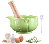 Pour Râper L'ail - Pour Broyer L'ail En Céramique | Broyeur À Herbes Style Mortier Et De 12 Cm 2 En 1, Fabricant De Pâtes De Design Japonais Avec Pinceau Pour L