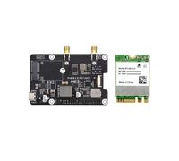 Pour Raspberry Pi 5 PCIe Vers M.2 E KEY avec Carte D'Extension PoE HAT+ Carte Réseau Sans Fil Double Bande RTL8822CE pour RPI 5