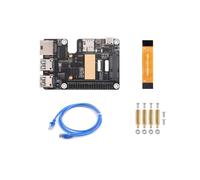 Pour Raspberry Pi 5 PCle à MiniPCle GbE USB3.2 CHAPEAU + Gigabit Ethernet Prend en Charge MiniPCIe Interface 4G Module