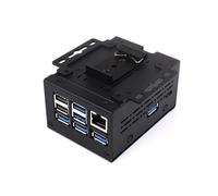 Pour Raspberry Pi5/5B Boîtier de Capacité de Qualité Industrielle D pour Carte D'Extension HAT PCle/PoE Active Cooler