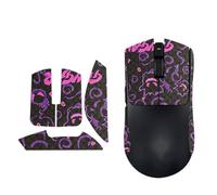 pour Razer Viper V4 Pro 2026 Souris sans Fil Adhésifs résistants à la poignée antidérapante, Design Facile à décaper sans résidu (Gengar à moitié Noir et Violet)