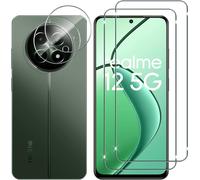 Pour Realme 12 5g/ Realme 12x 5g Verre Trempé, 2+2 Pièces Protection Écran+ Caméra Arrière Protecteur Film, 9h Dureté Hd Sans Bulles Anti-Rayures Vitre Trempé Protecteurs D'écran