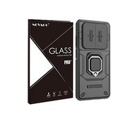 Pour Realme 12X 5G/Realme 12 5G - Pack Complet Coque Résistante avec Anneau + 2 Films de Protection Ecran Verre Trempé