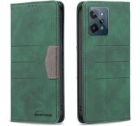 Pour Realme C31 4g Coque, Pour Realme C31 4g Fermeture Magnétique Portefeuille Vintage Folio En Cuir Pu Green