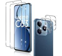Pour Realme C63 - Lot 2 Films Verre Trempé Écran + 2 Protections Caméra, 9h Anti-Rayures Hd, Haute Transparence 99%, Sans Bulles, Installation Facile