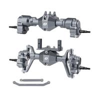 Pour Redcat Pour Ascent 18 Pour Rock Ensemble D'essieux Portiques Avant Arrière RC Avec Engrenages Acier Support Servo Biellettes Direction Tableau Bord Crawler Essieux RC(Gray)