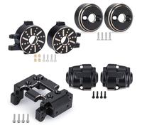 pour Redcat pour Ascent-32 1/32 Rc Voiture Noir Enduit Laiton Articulations Direction Plaque Antidérapante Diff Couvre Poids Pièces Mise À Niveau Modèles Améliorations RC